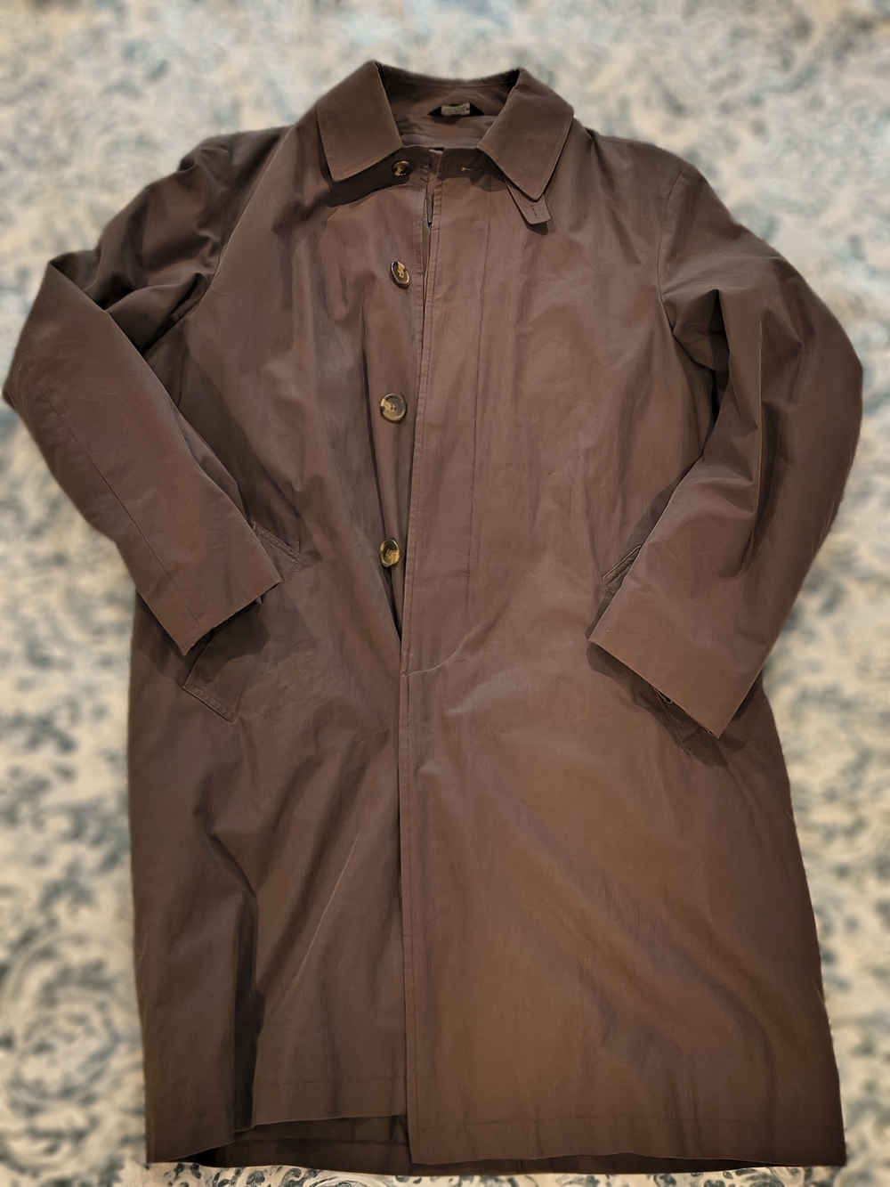 Jos A Bank Men's Classic Brown Single-Breasted Trench Coat
